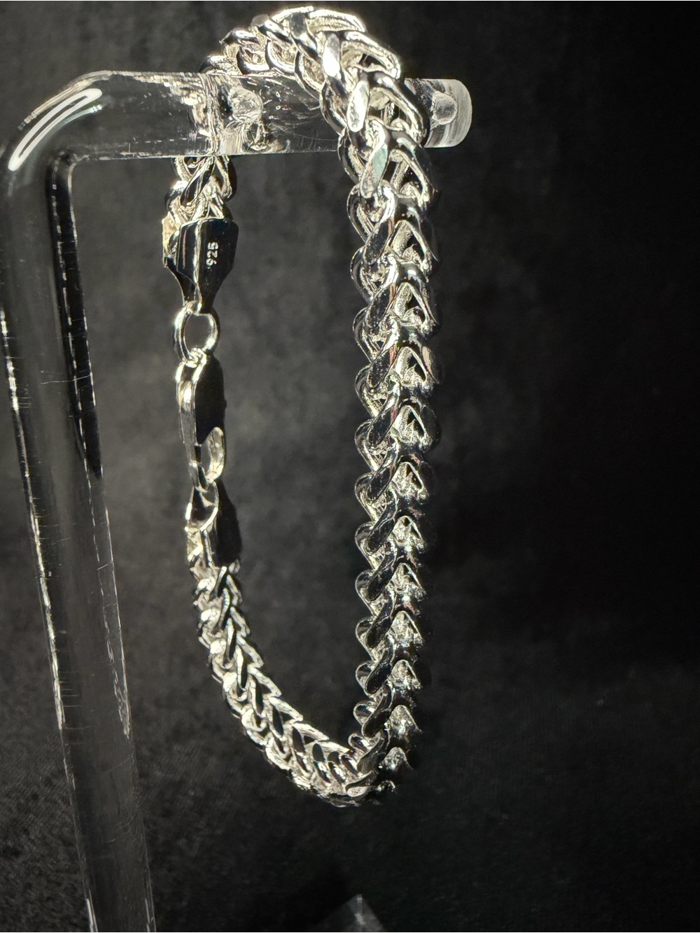 Franco 7in 6MM Italy 925 Stamped silver premium finish bracelet. Stand Out!!